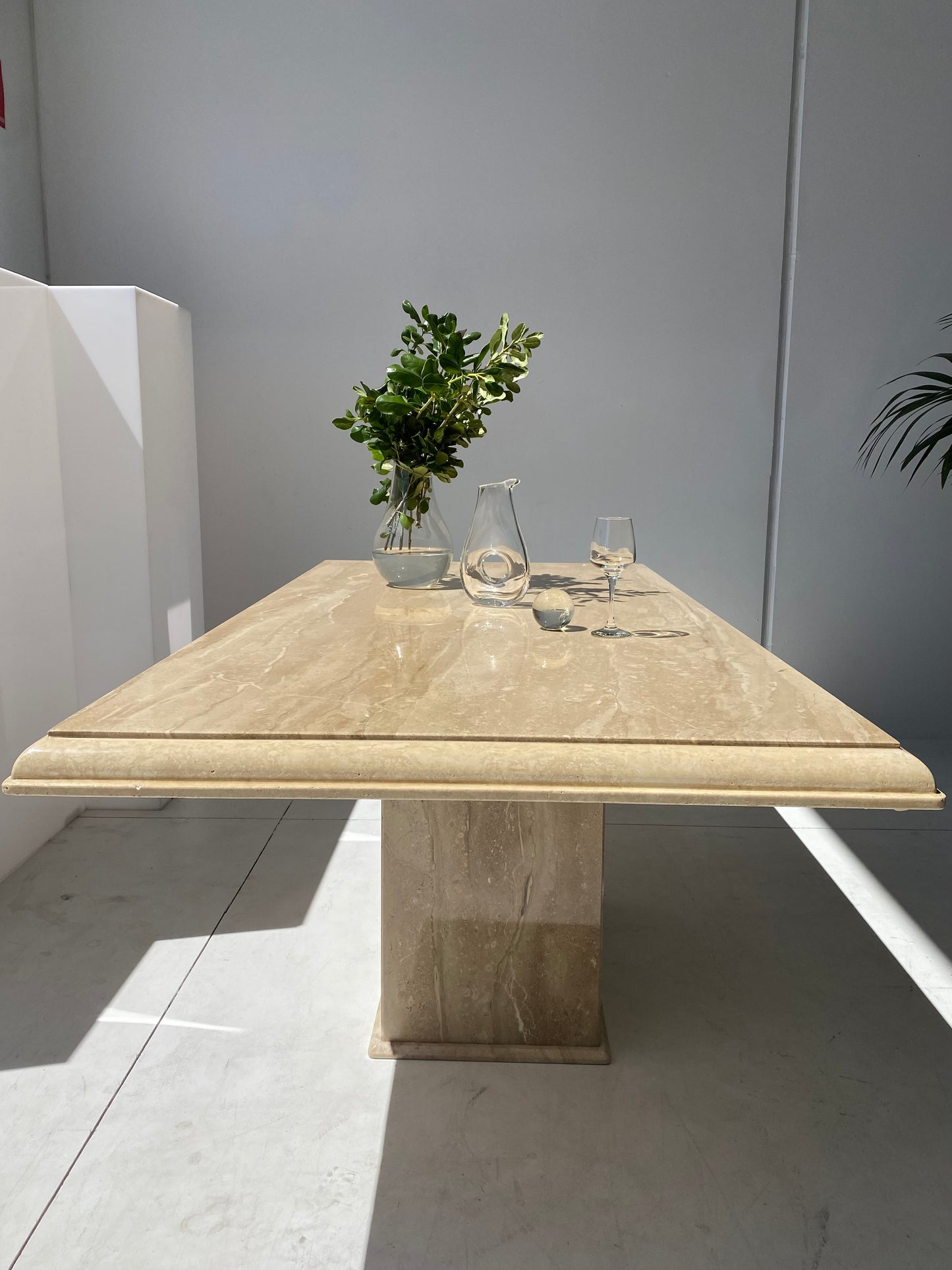 Large Polished Italian Marble Dining Table