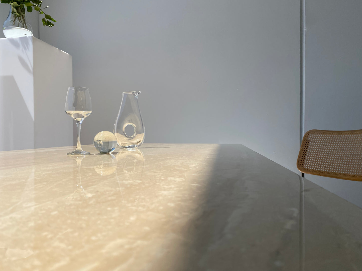 Large Polished Italian Marble Dining Table