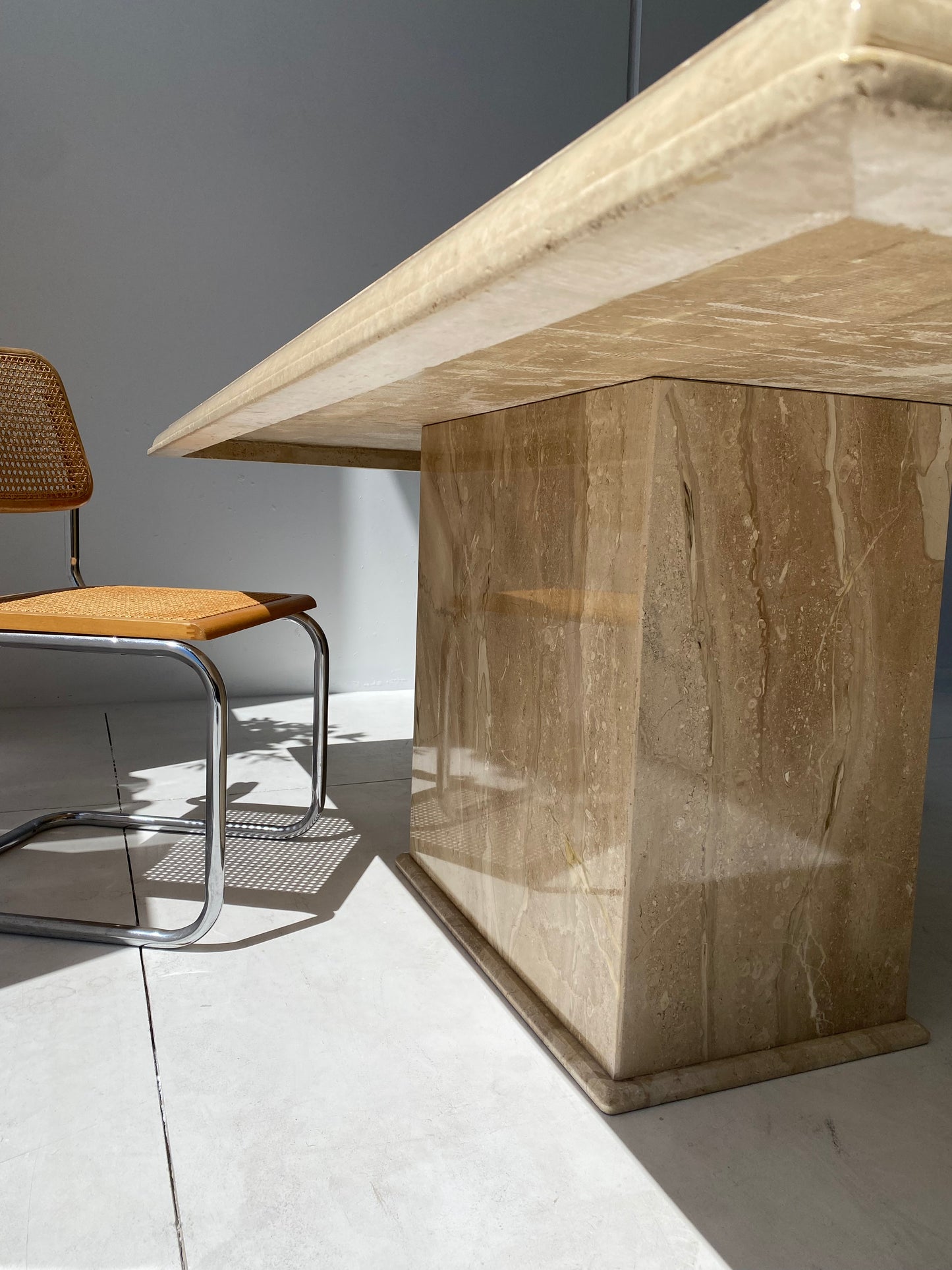 Large Polished Italian Marble Dining Table
