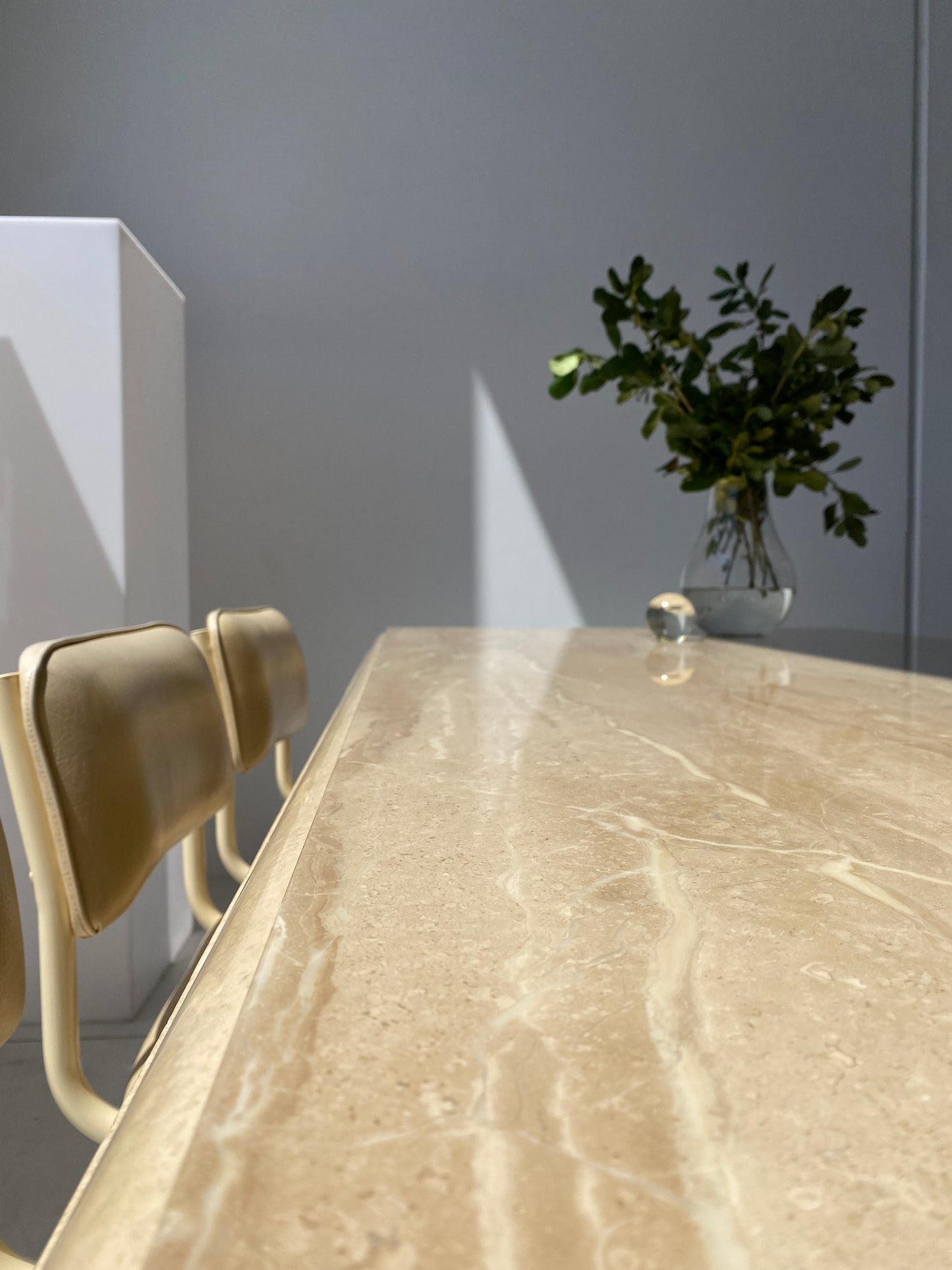 Large Polished Italian Marble Dining Table