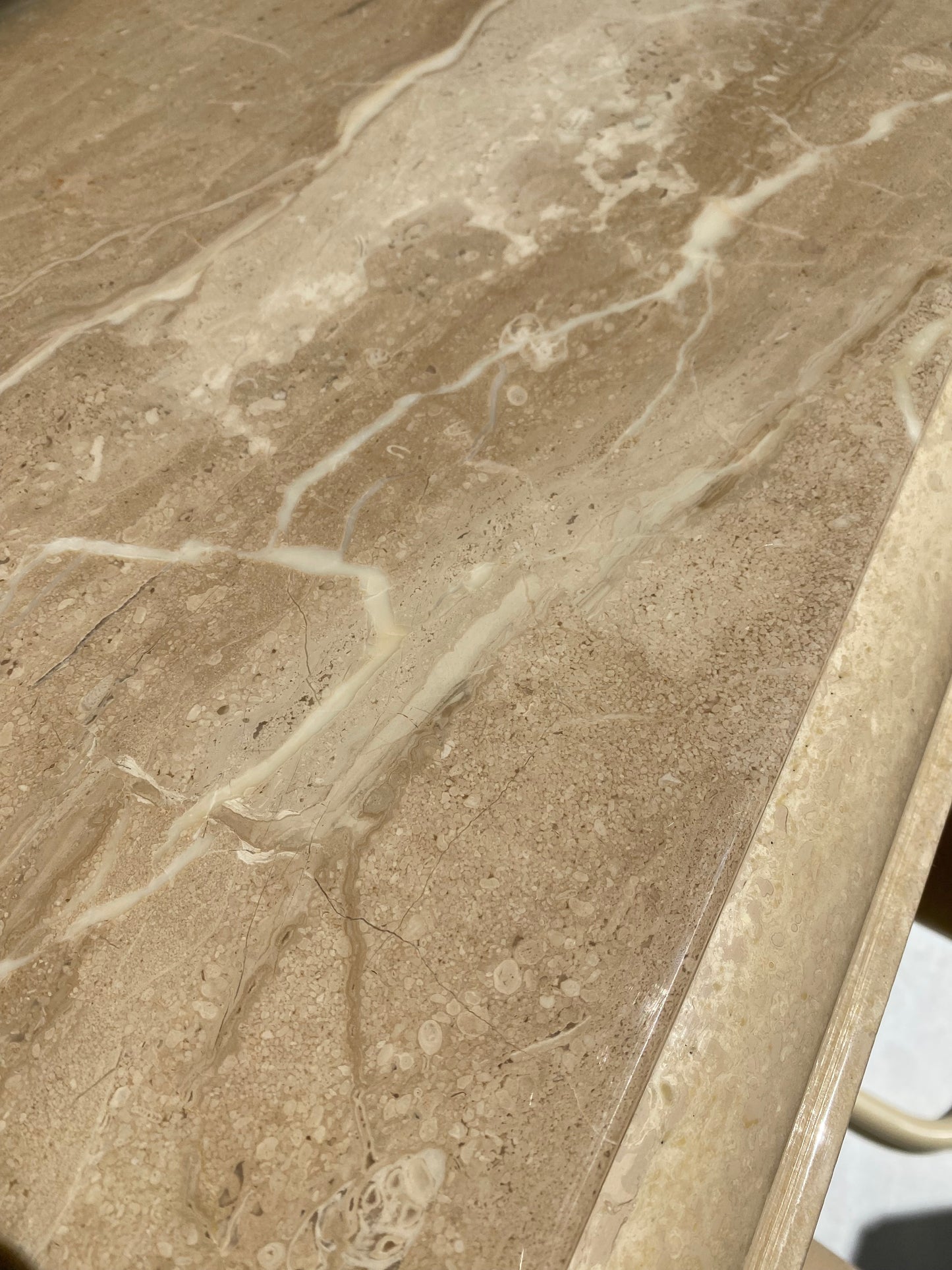 Large Polished Italian Marble Dining Table