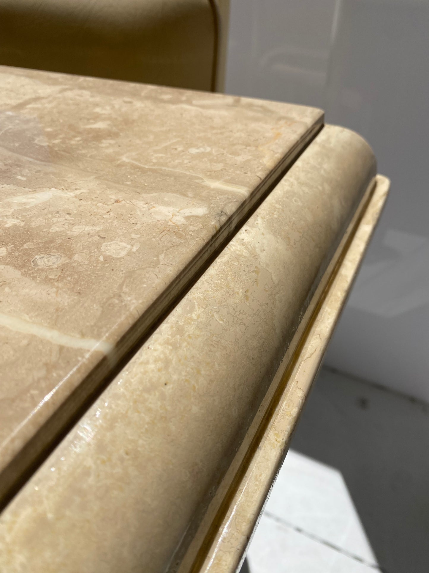 Large Polished Italian Marble Dining Table
