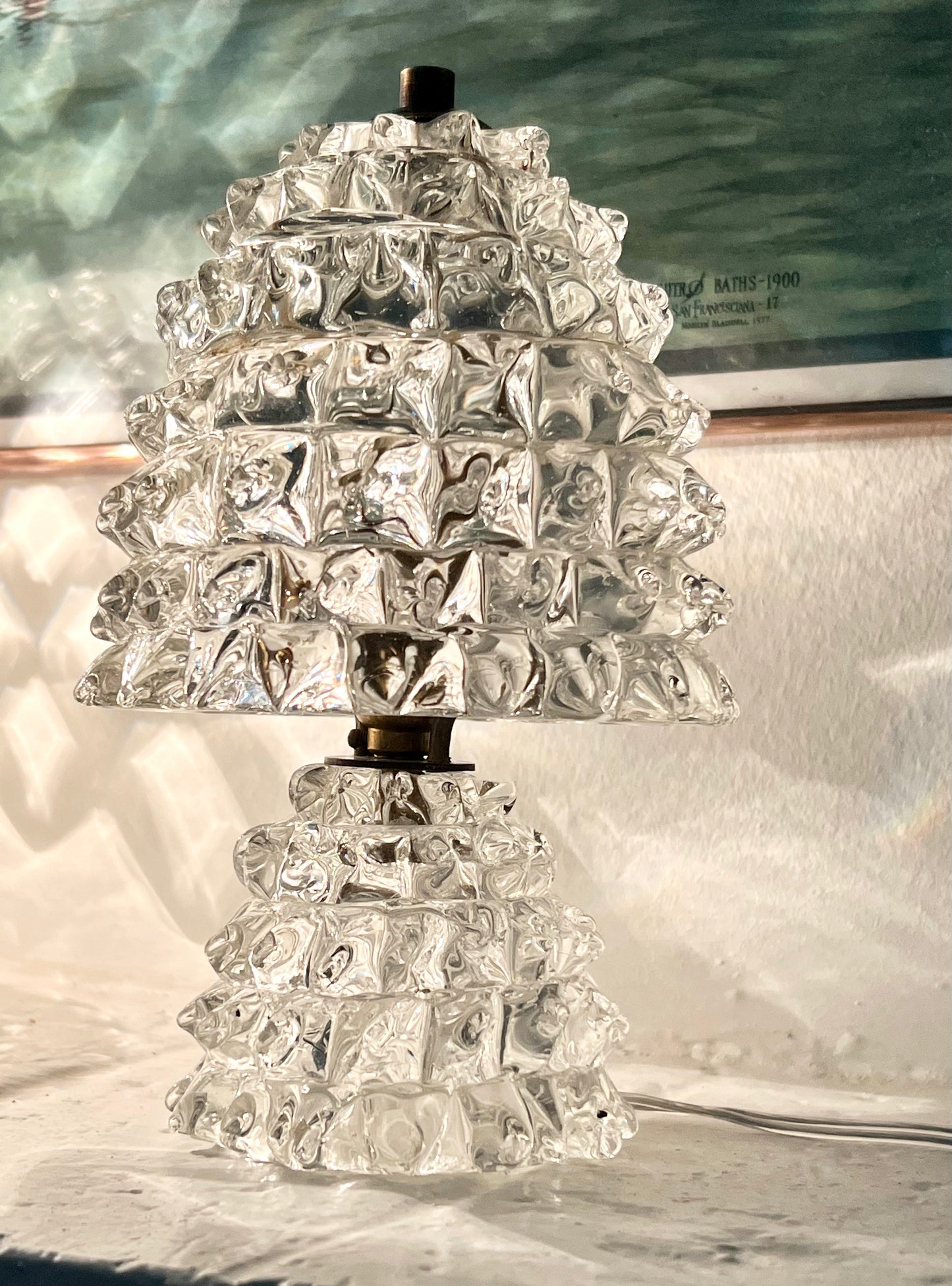 Murano Rostrato Table Lamp, Italy c. 1940