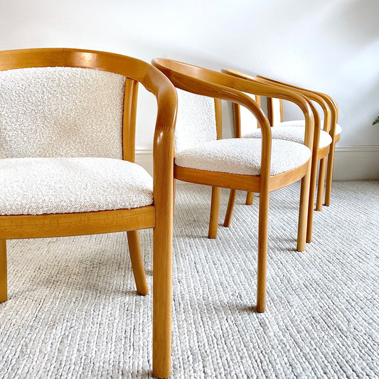 - Set of Four Vintage Italian Beechwood Chairs