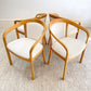 - Set of Four Vintage Italian Beechwood Chairs