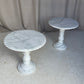 Vintage Carrara Marble Side Table - Two Available