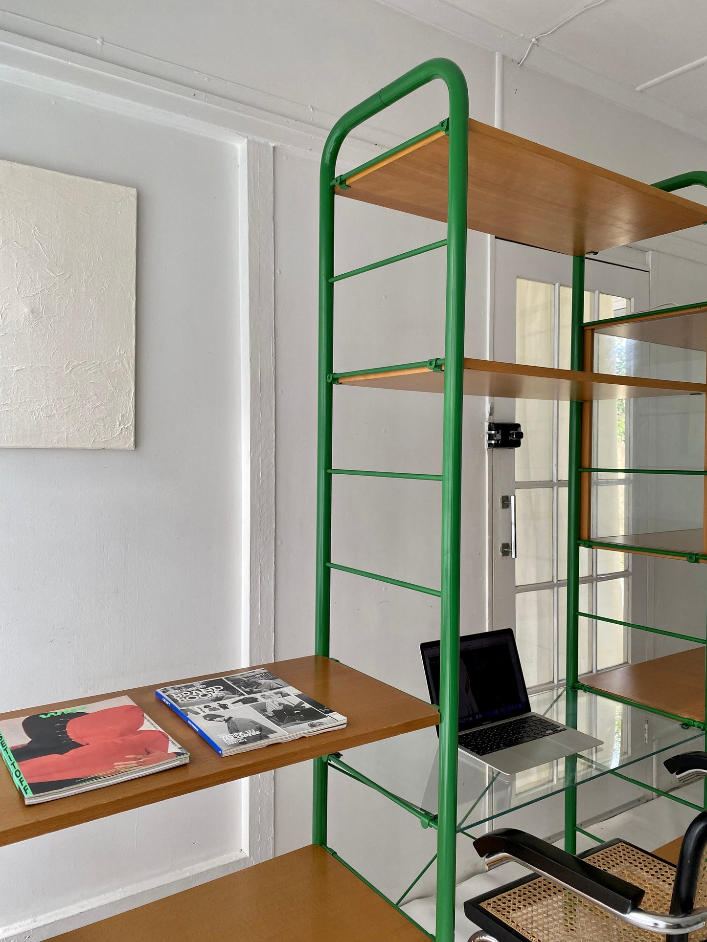 - Vintage Ikea Niklas Modular Shelving System in Meadow Green Unit #1