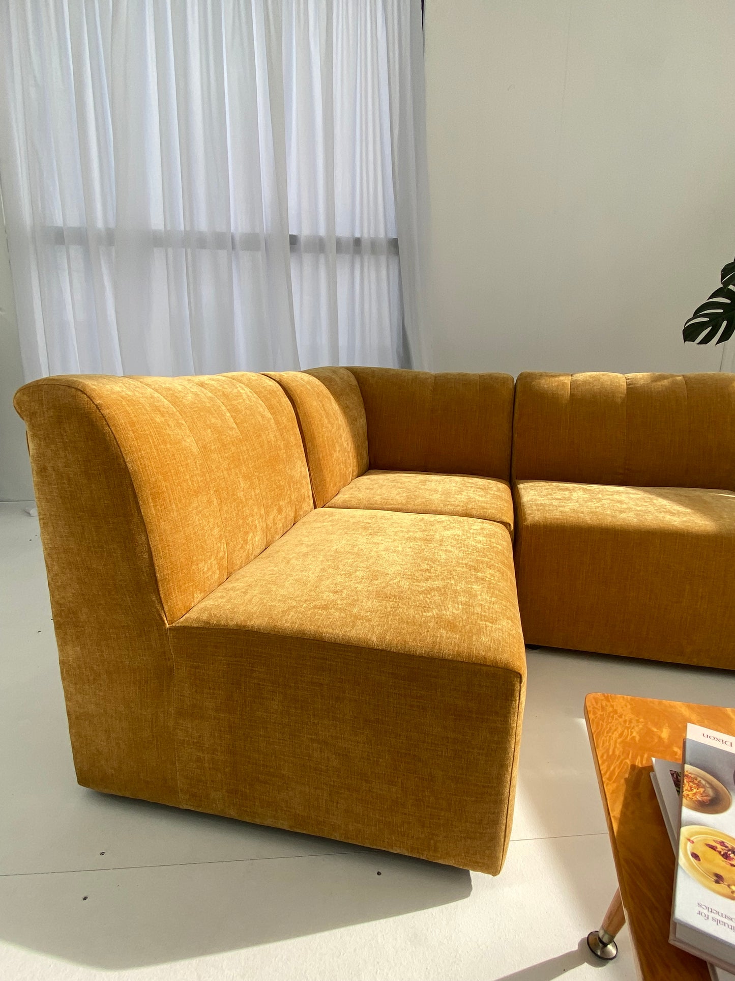 Four Piece Mustard Modular Sofa Set