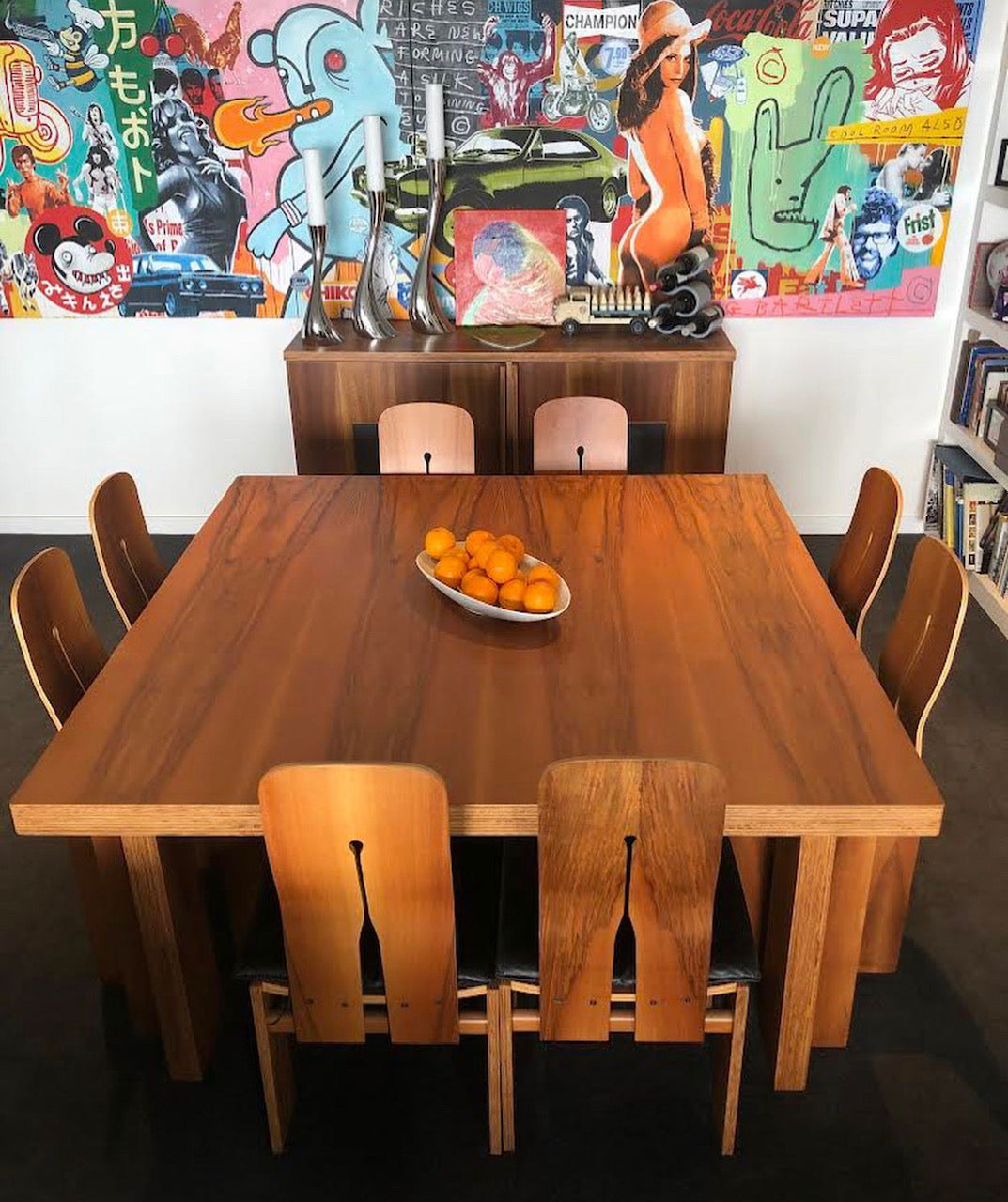 Carlo Scarpa for Bernini Ten Piece Dining Suite - Table, Chairs & Credenza