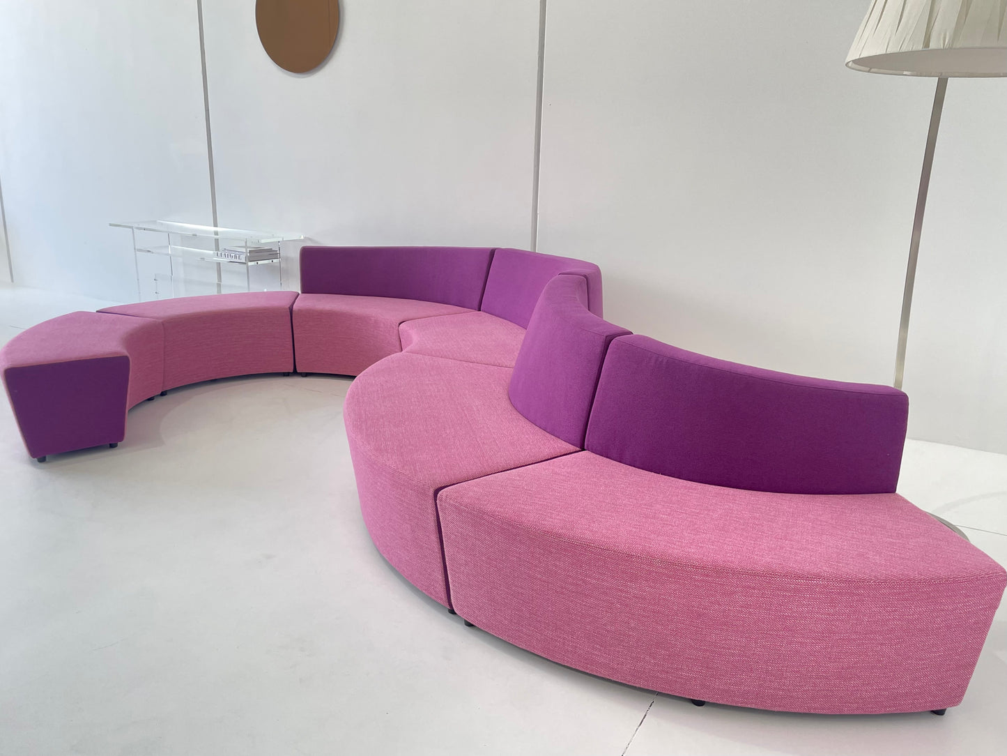 - Large Pink Modular Sofa