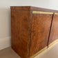 Vintage Burl & Brass Sideboard