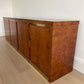 Vintage Burl & Brass Sideboard