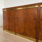 Vintage Burl & Brass Sideboard