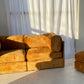 - Burnt Amber Three Piece Modular Sofa