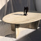 Vintage Oval Travertine Dining Table