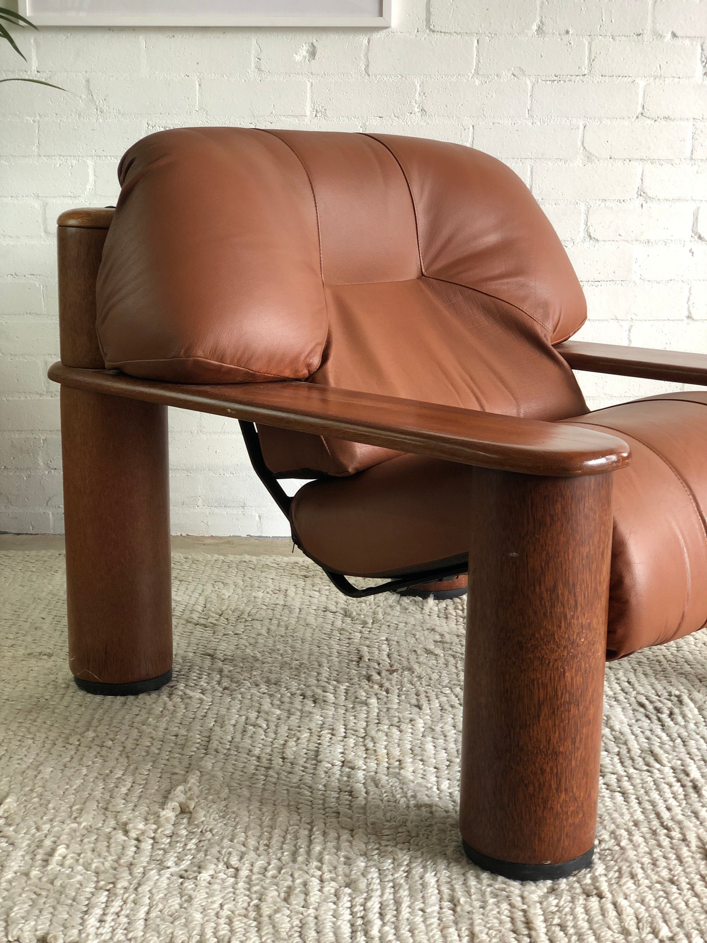 - Tan Leather Occasional Chair by Pacific Green - Chair #2