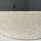 Curved Ivory Chenille Sofa