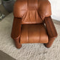 - Tan Leather Occasional Chair by Pacific Green - Chair #1