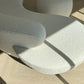 - Curved Ivory Sofa with Matching Ottoman