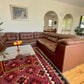 - Brown Leather Modular Sofa