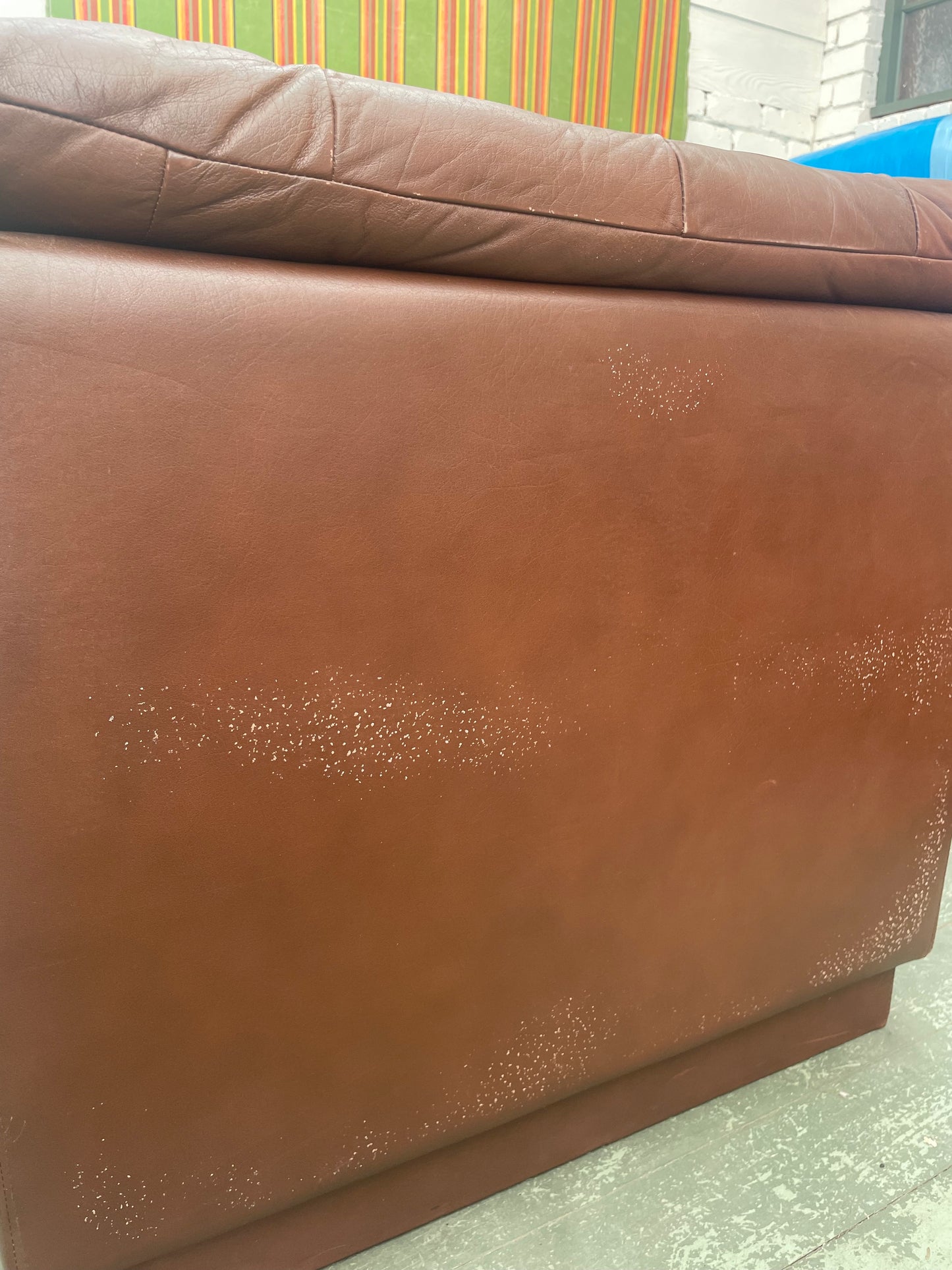 - Brown Leather Modular Sofa