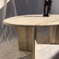 Vintage Oval Travertine Dining Table