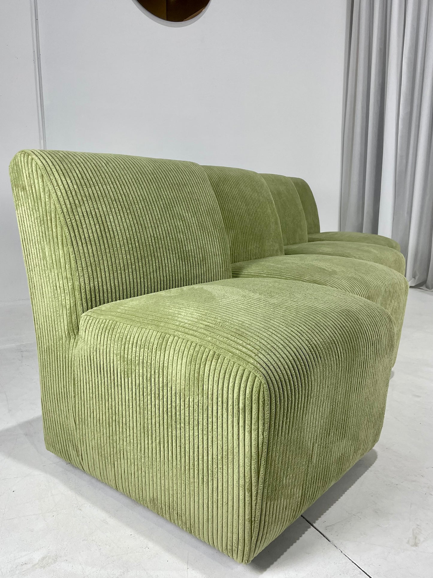 - Green Corduroy Lounge Chair - Four Available