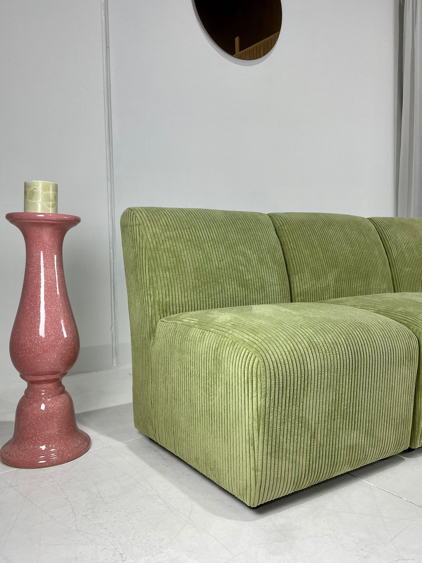 - Green Corduroy Lounge Chair - Four Available