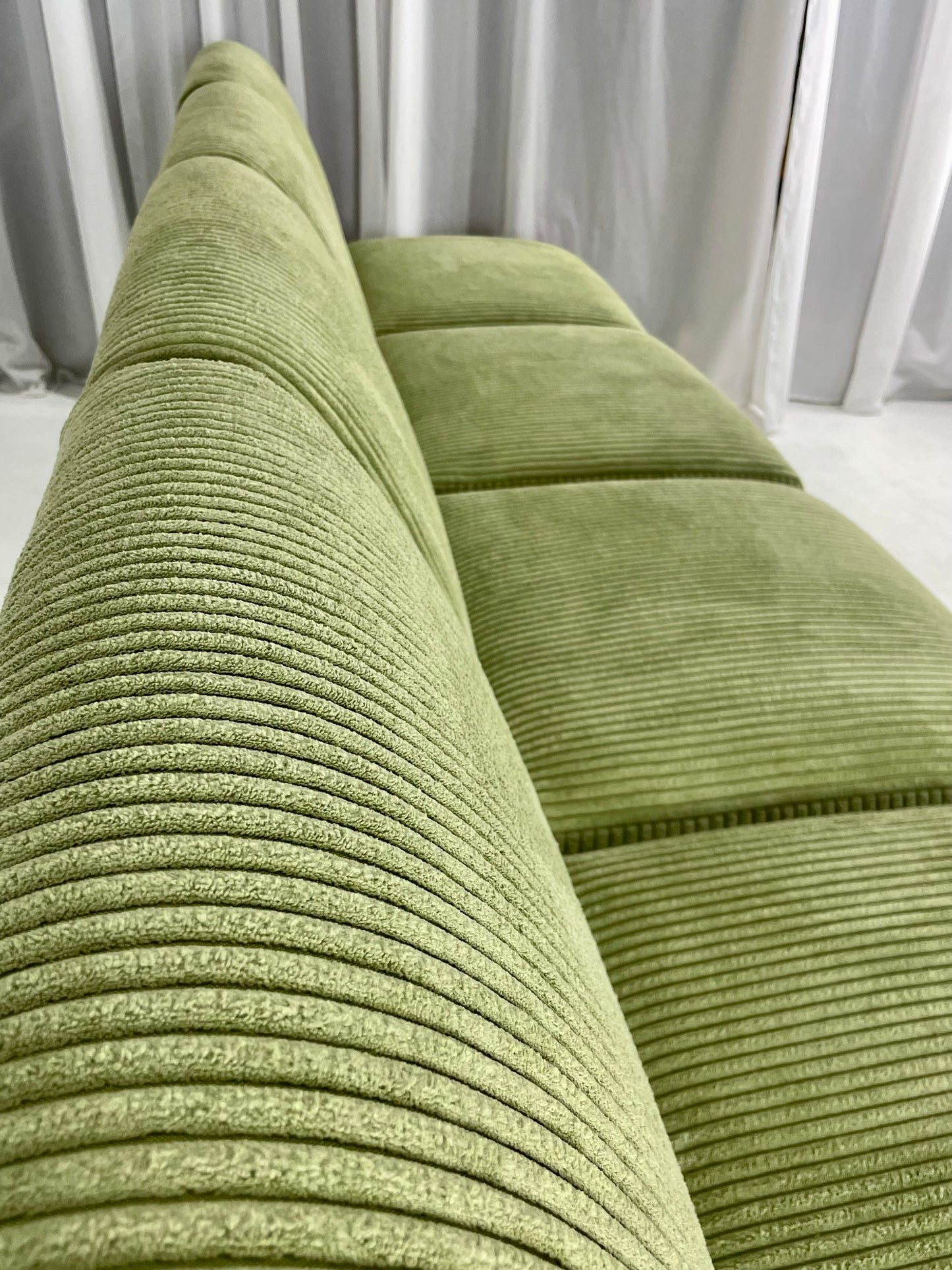 - Green Corduroy Lounge Chair - Four Available
