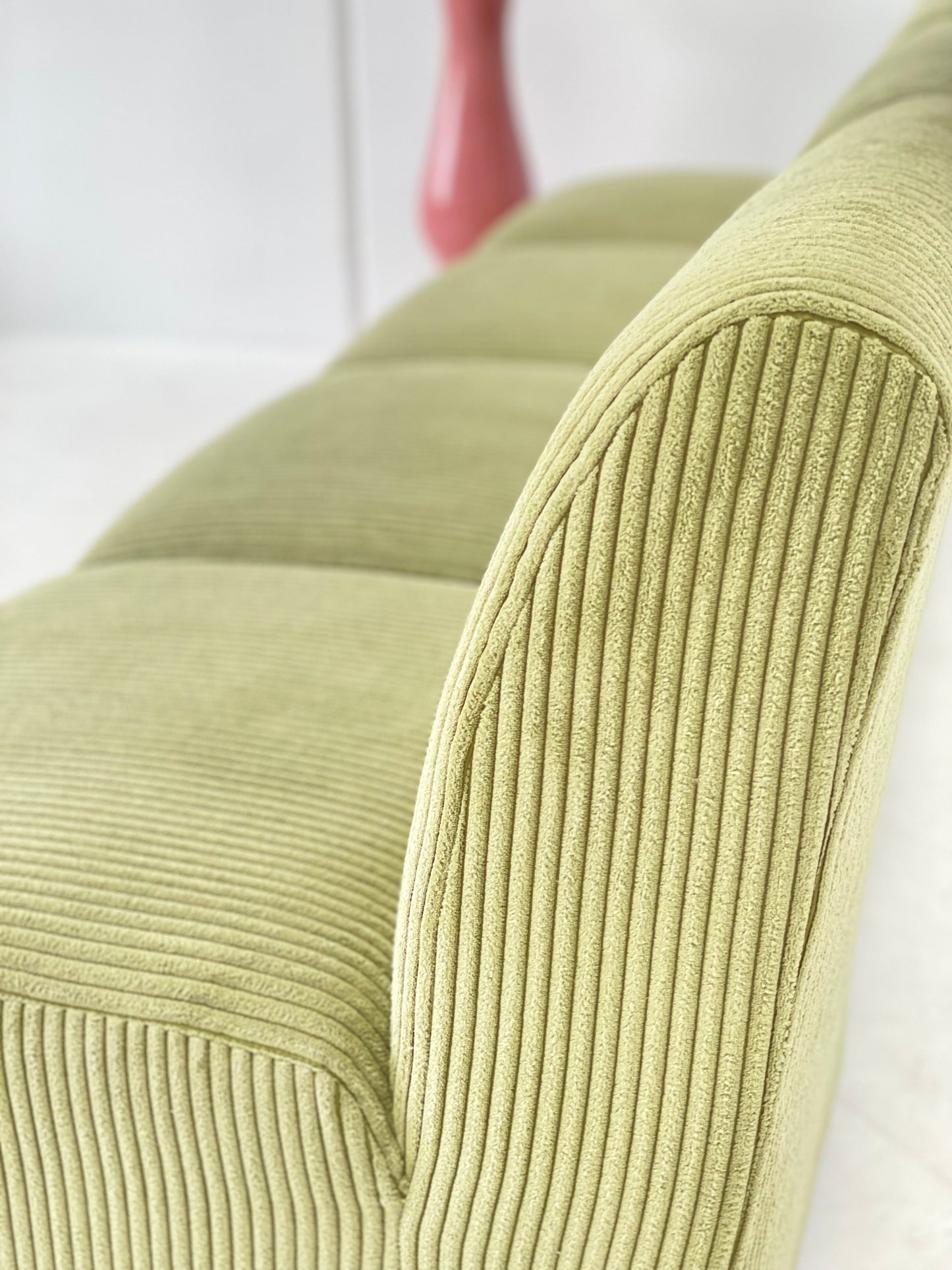 - Green Corduroy Lounge Chair - Four Available