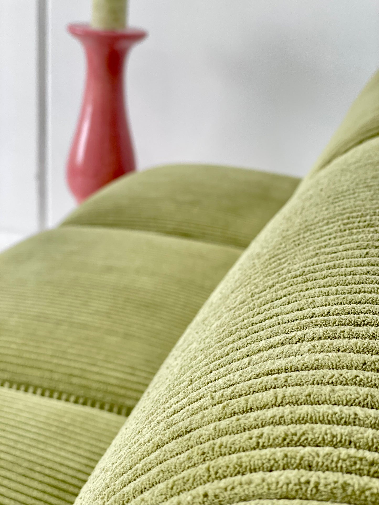 - Green Corduroy Lounge Chair - Four Available