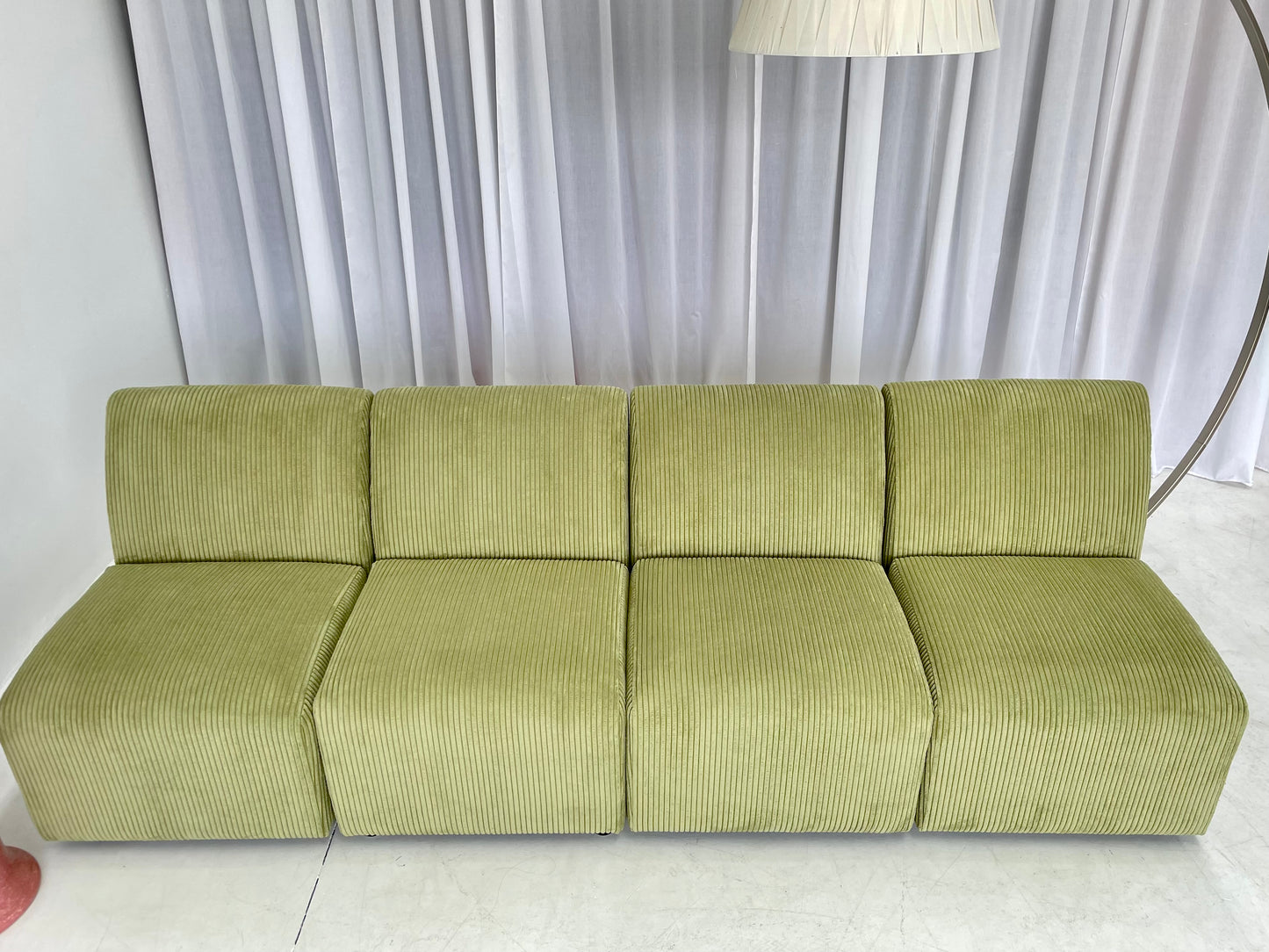 - Green Corduroy Lounge Chair - Four Available