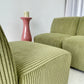 - Green Corduroy Lounge Chair - Four Available
