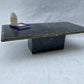 Rectangular Blue Labradorite Pedestal Base Coffee Table