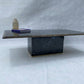 Rectangular Blue Labradorite Pedestal Base Coffee Table