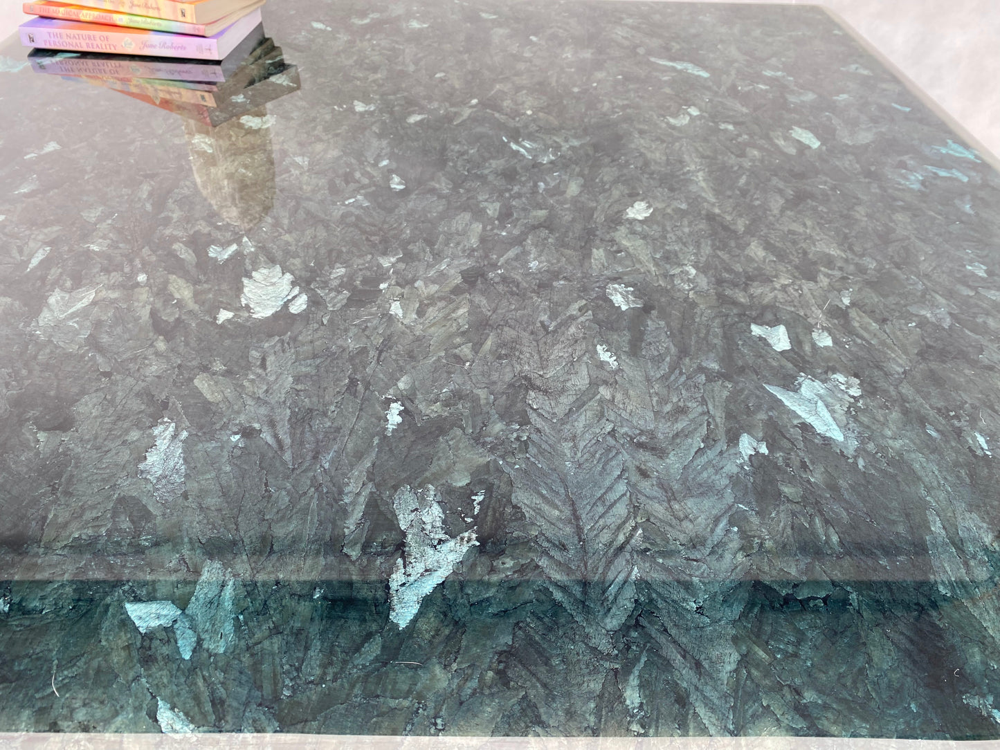 Large Square Labradorite Coffee Table