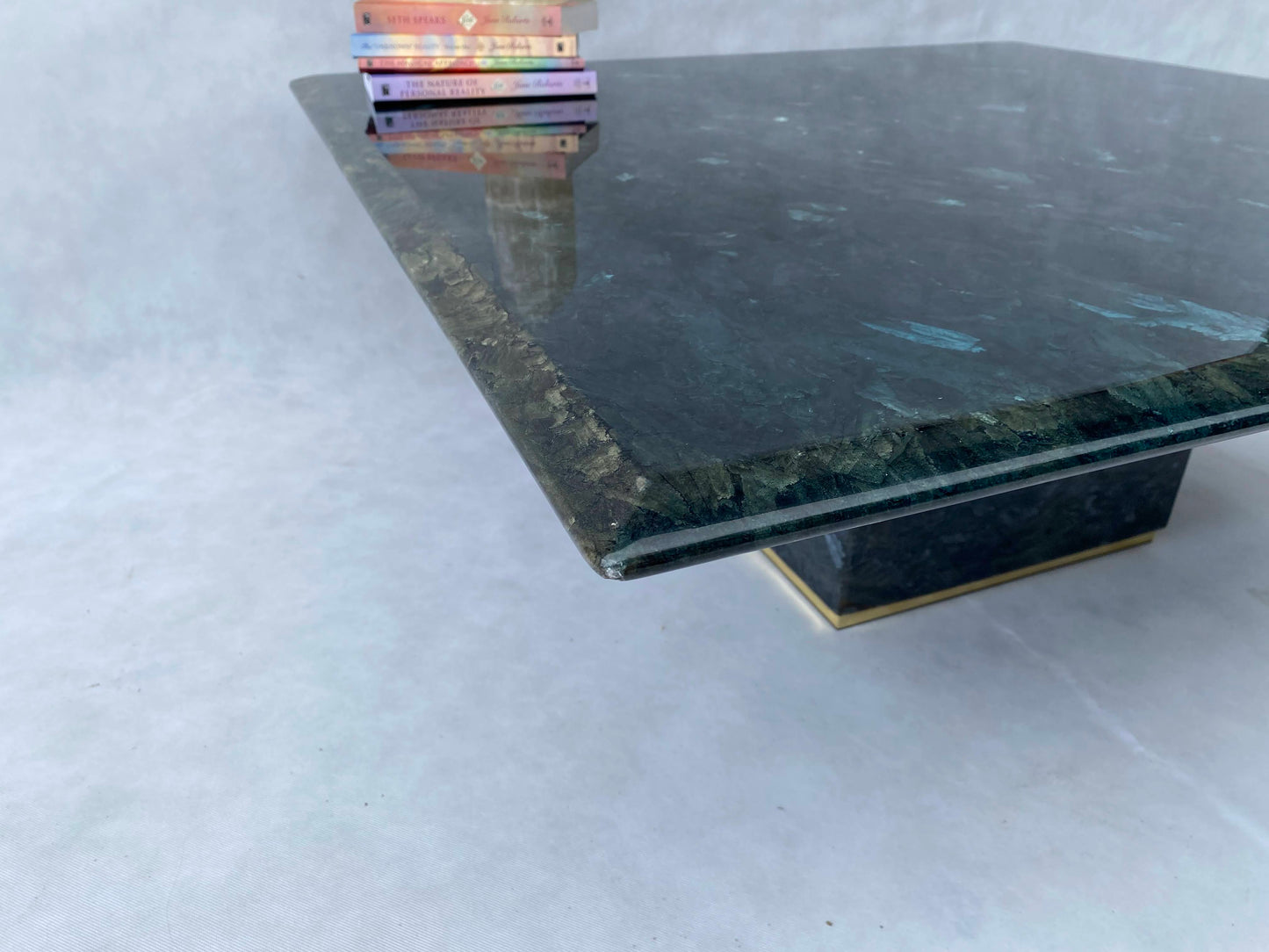 Large Square Labradorite Coffee Table