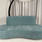 - Vintage Sky Blue Curved Sofa
