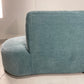 - Vintage Sky Blue Curved Sofa