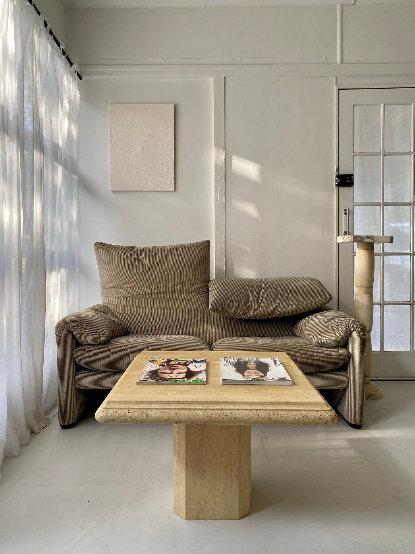 Vintage Italian Travertine Coffee table