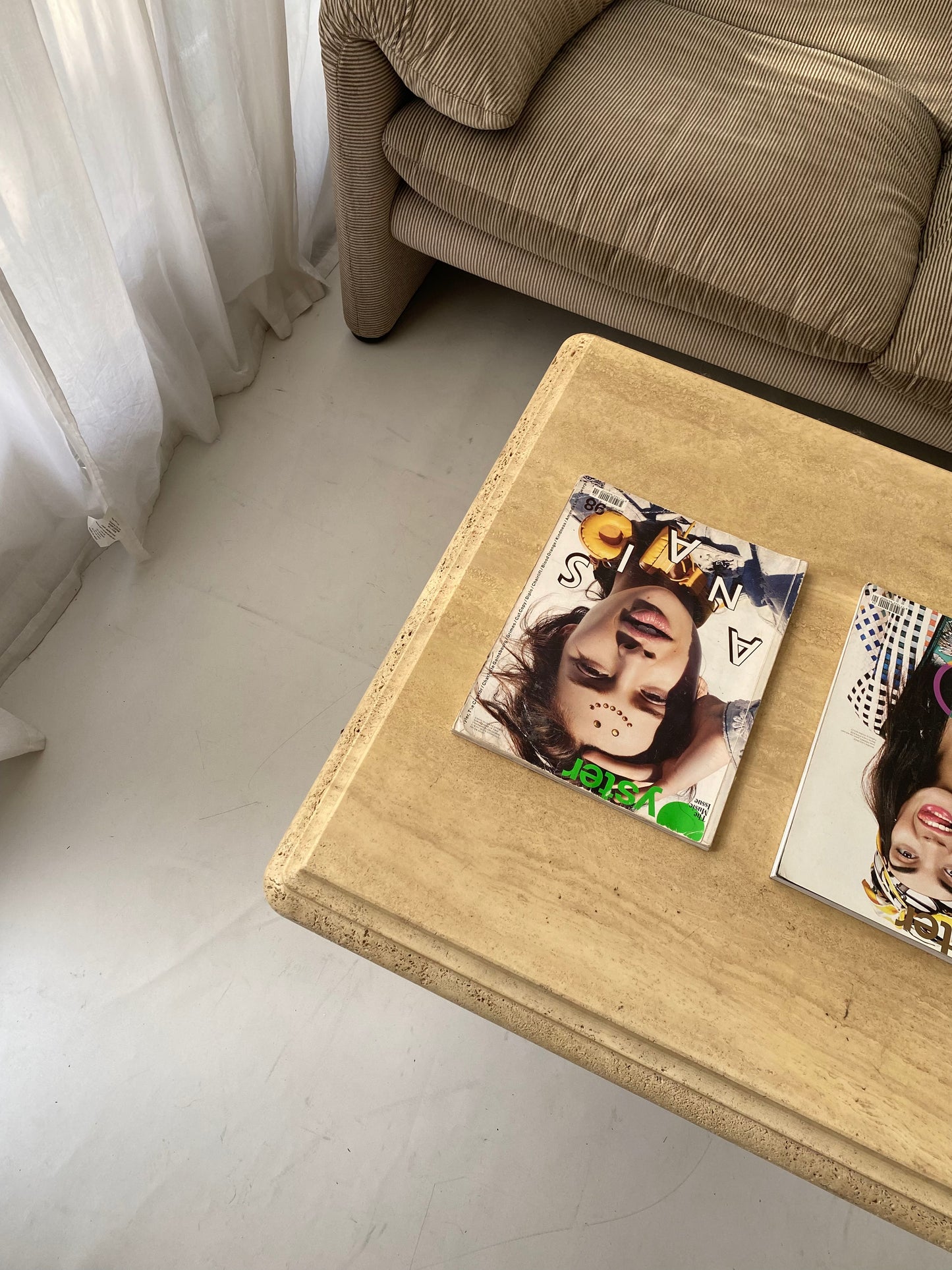Vintage Italian Travertine Coffee table