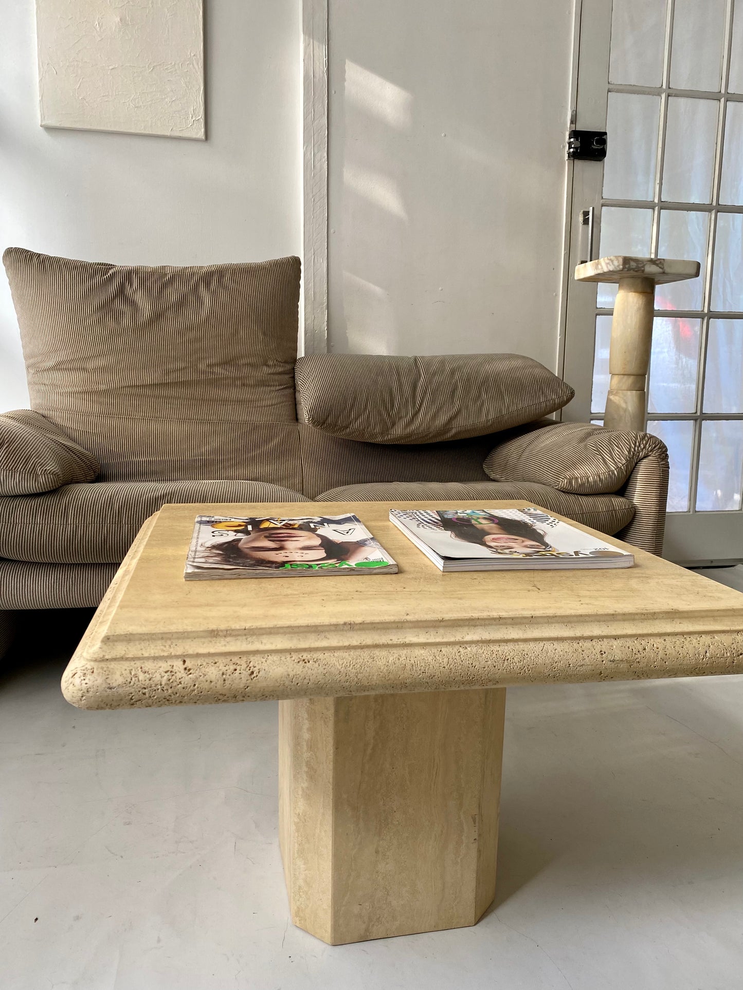 Vintage Italian Travertine Coffee table