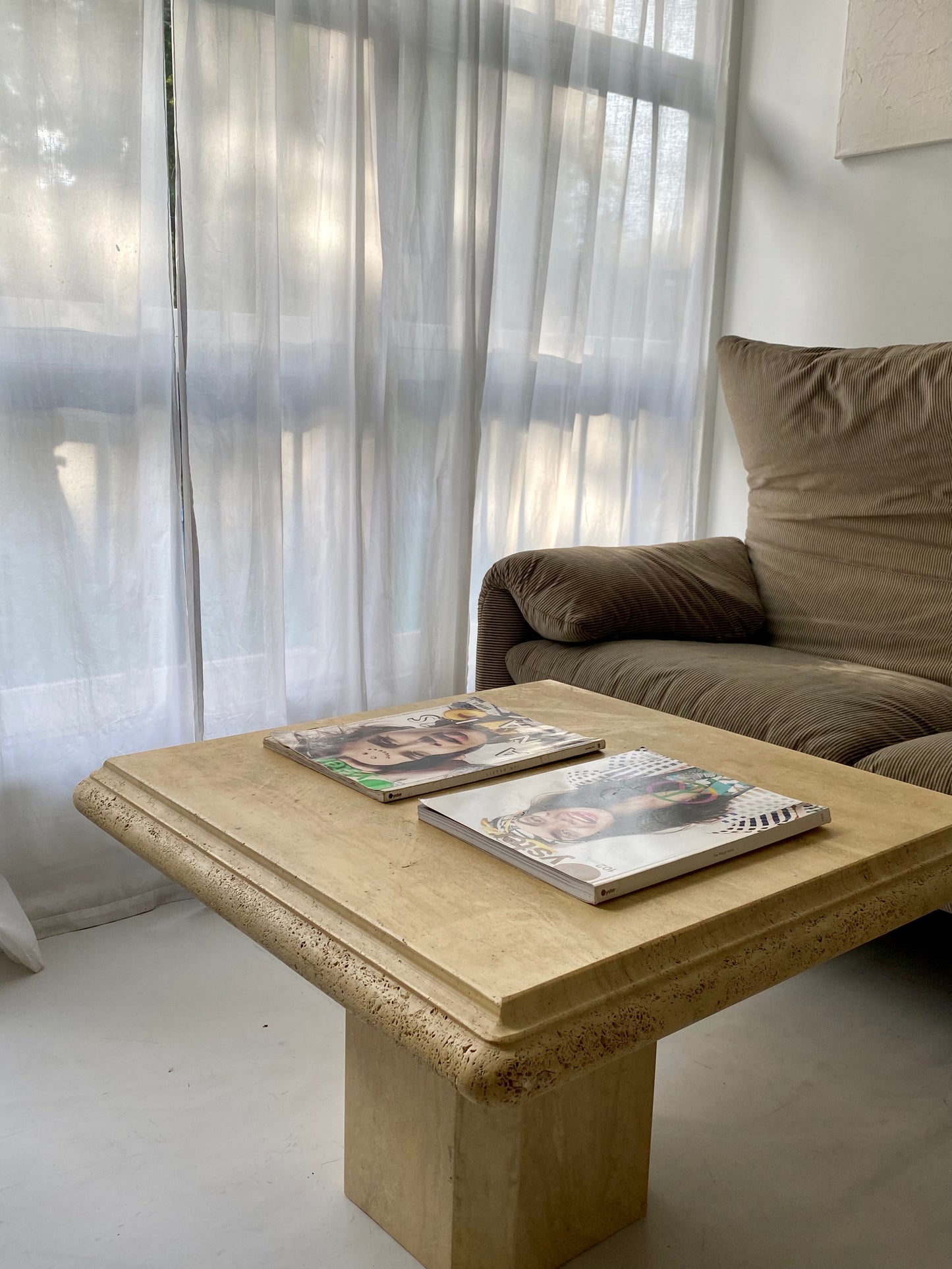 Vintage Italian Travertine Coffee table