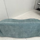 - Vintage Sky Blue Curved Sofa