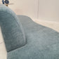 - Vintage Sky Blue Curved Sofa