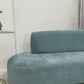 - Vintage Sky Blue Curved Sofa