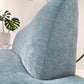 - Vintage Sky Blue Curved Sofa