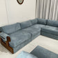 - Vintage Blue Jumbo Corduroy Sofa Set