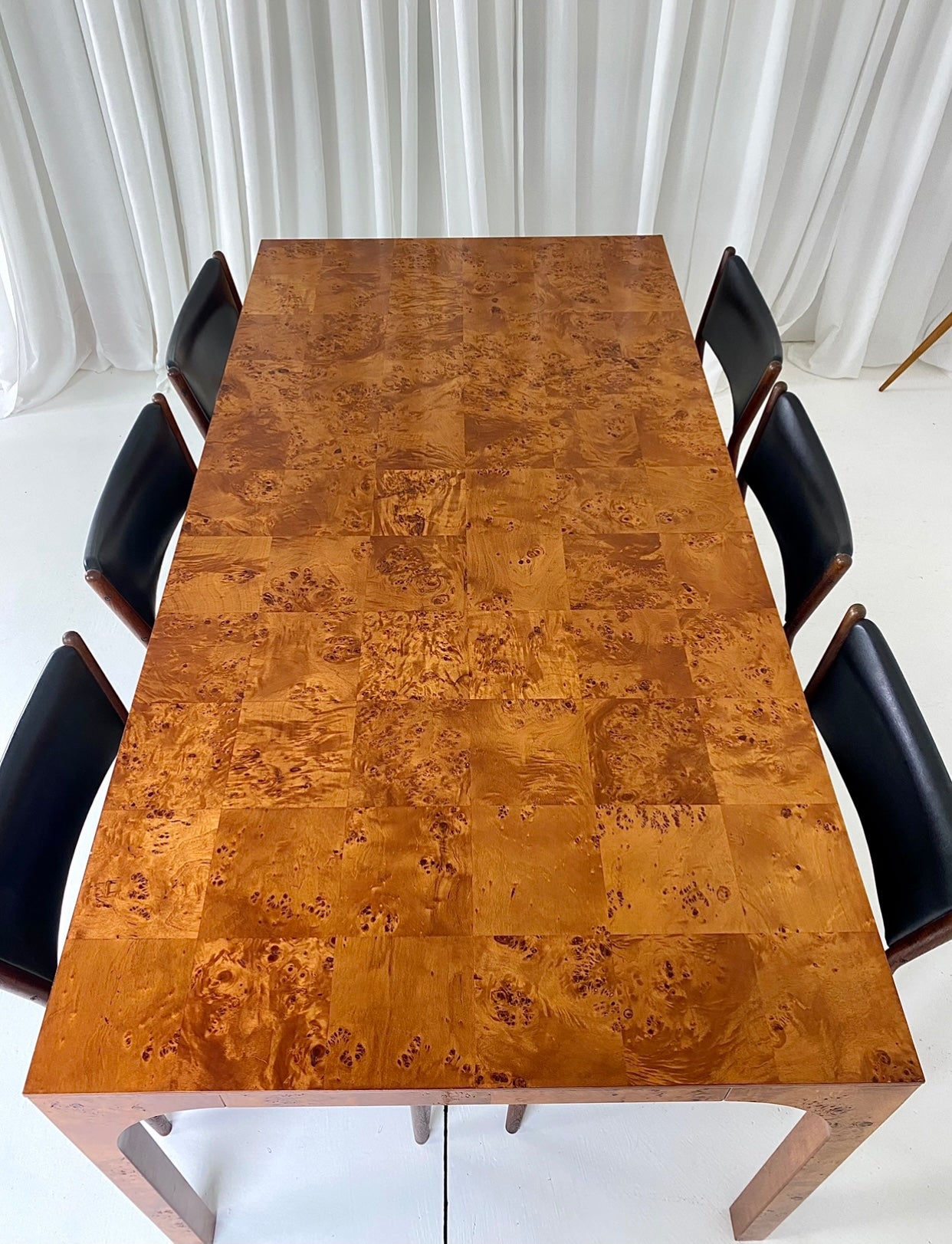 - Maple Burl Veneer Dining Table