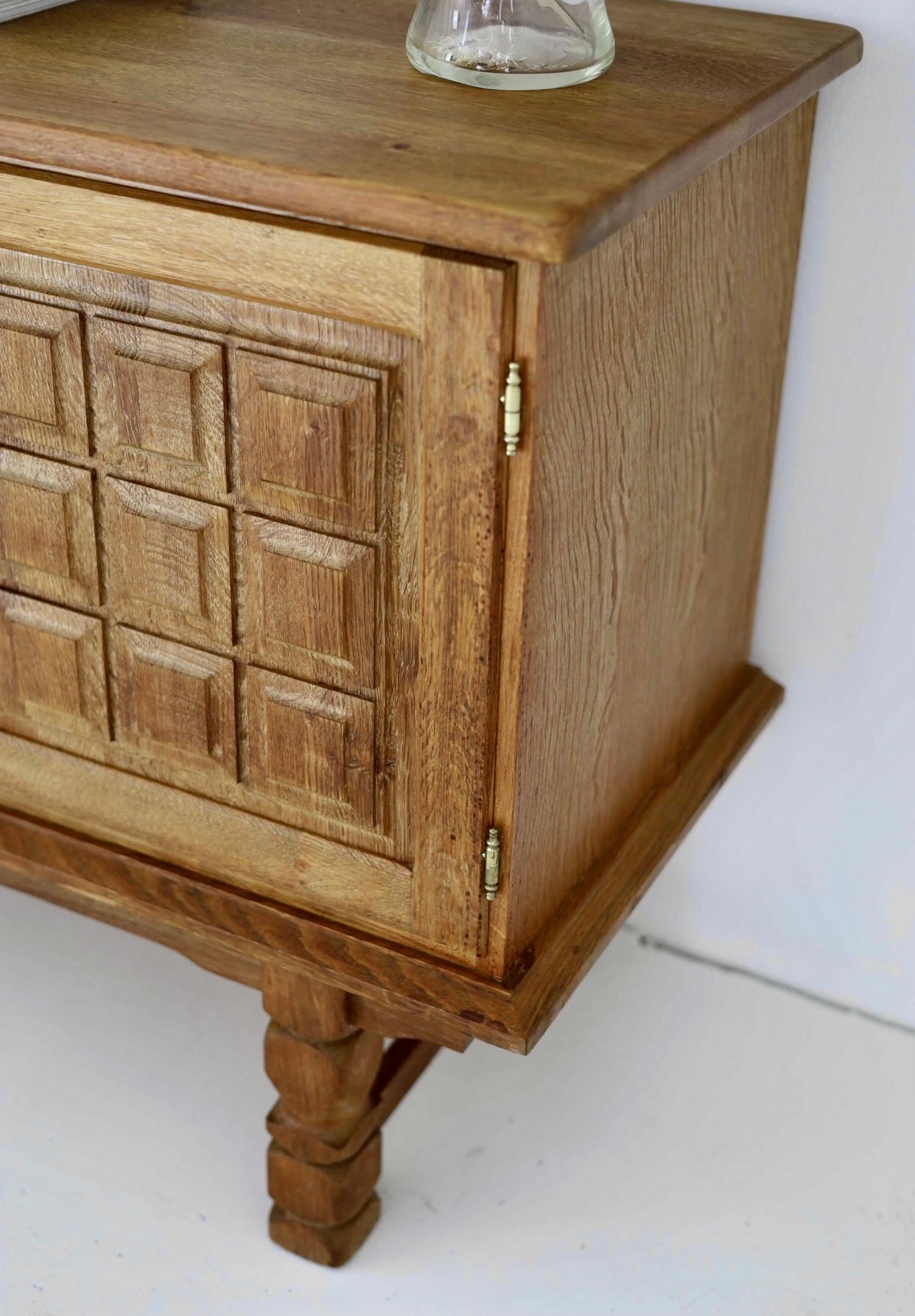 - Mid Century Brutalist Oak Sideboard